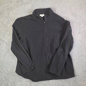 L.L. Bean Full Zip Fleece Jacket Men’s XL Black Outdoor Warm Zip Up